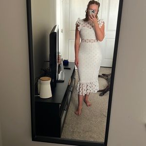 White crochet dress